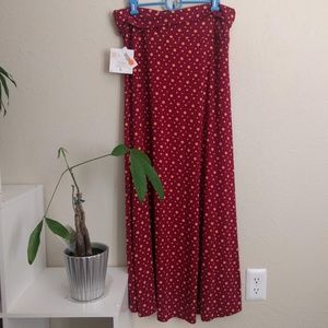 New! LuLaRoe maroon polka dot maxi dress or skirt